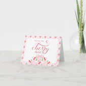 Kers-op-de-top babyshower bedankkaart (Voorkant)