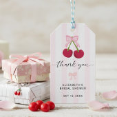 Kers Op De Top Bruidsfeest Coquette Strik Strepen Cadeaulabel