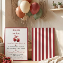 Kers op de Top Elegante Baby Shower Uitnodiging