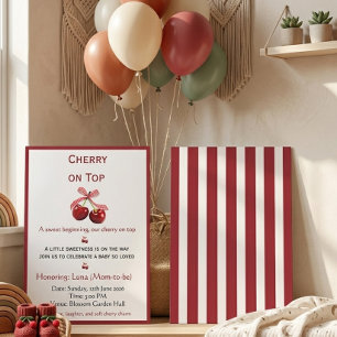 Kers op de Top Elegante Baby Shower Uitnodiging