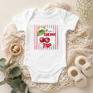 Kers op de Top Retro Streep Baby Shower Onesie