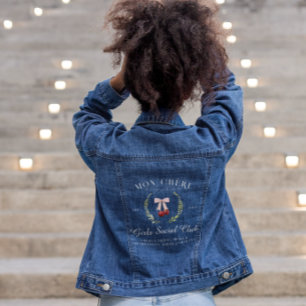 Kers op de top   vrijgezellenfeest bruidsmeisje  denim jacket