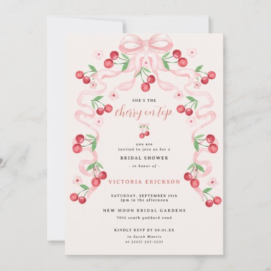 Kers op de top | VRIJGEZELLENFEEST Kaart (Voorkant)