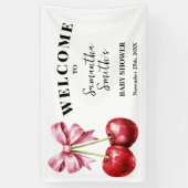 Kers op de top Welkom Baby Shower Vlag Spandoek (Verticaal)