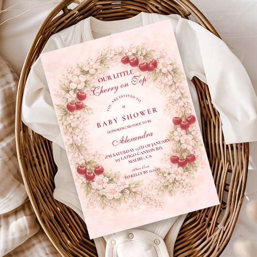 Kers op de Tuin Babyshower Kaart