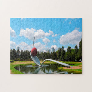 Kers op een Lepel Minnesota. Legpuzzel
