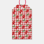 Kers op lint grillige verjaardagsfeestje cadeaulabel (Achterkant)