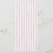 Kers Op Retro Rode Roze Strik Baby Shower Menu (Achterkant)