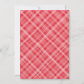 Kers op Roze Strik Baby Shower Uitnodiging (Achterkant)