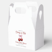 Kers Op Roze Strik Bruidsdouche Bedanktkaart Bedankdoosjes (Geopend)