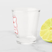 Kers op Roze Strik Bruidsmeisjesfeest Shot Glas (Rechts)