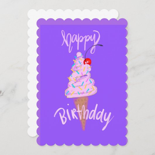 Kers op Taart 🍒 Kaart (Voorkant / Achterkant)