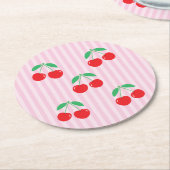 Kers Papier Rond Onderzetters (Gebogen)