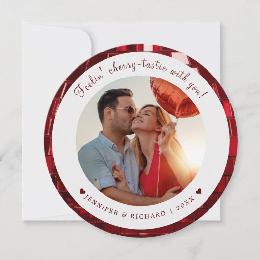 Kers Persoonlijke Valentijnsdag Foto Met Code Feestdagenkaart (Voorkant)