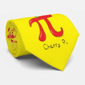 Kers Pi Symbool Schattige Wiskunde Docent Stropdas (Opgerold)