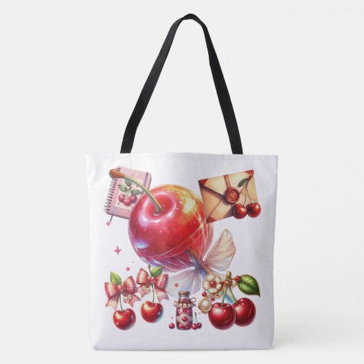 Kers Pop Tote Bag (Voorkant)