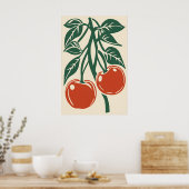 Kers Retro Art Print - Keukenmuur - Instant (Keuken)