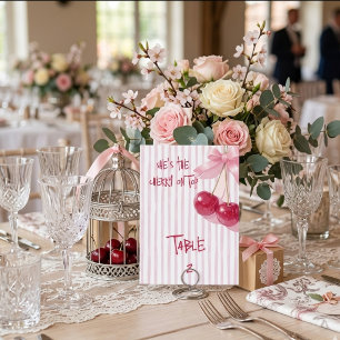 Kers Roze Strik Rode Zomer Baby Shower Kaart