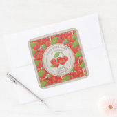 Kers Rustieke Aquarel Jam Label Inblikken (Envelop)
