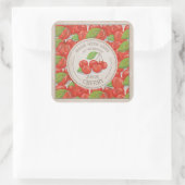 Kers Rustieke Aquarel Jam Label Inblikken (Tas)