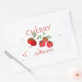 Kers Steel Rechthoekige Stickers (Envelop)