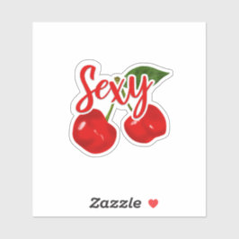 Kers sticker met de tekst "sexy".