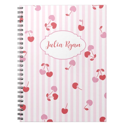 Kers Strepen Notitieboek (Voorkant)