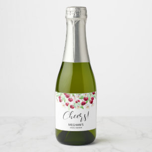 Kers Veel Bruidsjurk Shower Sparkling Wijnetiket
