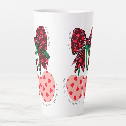 Kers veel grappig fruit liefhebben latte mok (Voorkant)