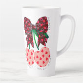 Kers veel grappig fruit liefhebben latte mok (Rechts)