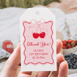 Kers verjaardagsfeestje favorieten cadeaulabel