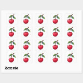 Kers Vierkante Sticker (Vel)