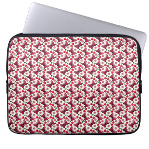 Kers Vlinder Kawaii Naadloos Patroon Laptop Sleeve