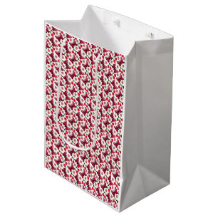 Kers Vlinder Kawaii Naadloos Patroon Medium Cadeauzakje