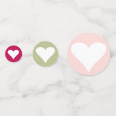 Kers Waterkleur Bloemen & Harten Confetti (Achterkanten)