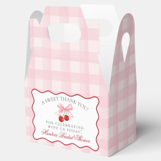 Kers Zoete Roze Coquette Trouwfeest Favor Doos Bedankdoosjes (Geopend)