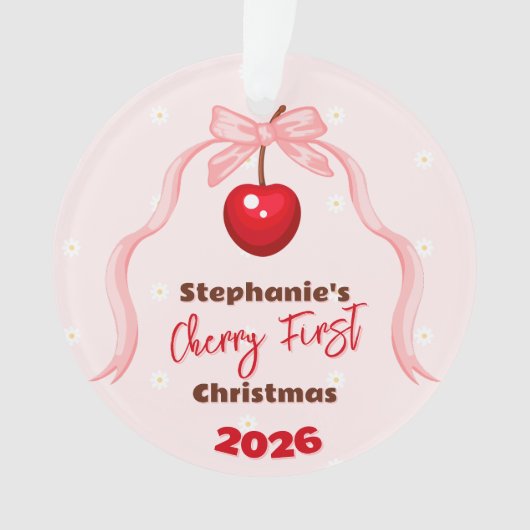 Kers Zoete Verjaardag Ornament (voorkant)