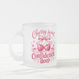 Kers Zoete Vertrouwen Diepe Roze Flirt Quote Matglas Koffiemok