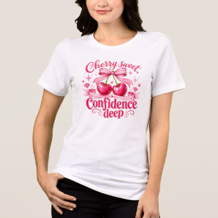 Kers Zoete Vertrouwen Diepe Roze Flirt Quote Tri-Blend Shirt