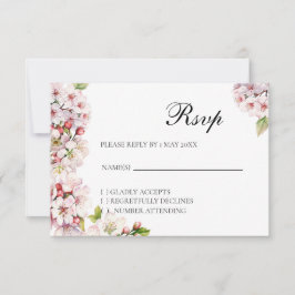 Kersbloesem bloem RSVP kaart