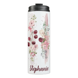 Kersbloesem Bloemrijke Waterverf, Naam Toevoegen Thermosbeker