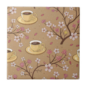 Kersbloesem Coffee Cozy Patroon (1) Tegeltje