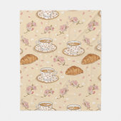 Kersbloesem Coffee Cozy Patroon (2) Fleece Deken (Voorkant)