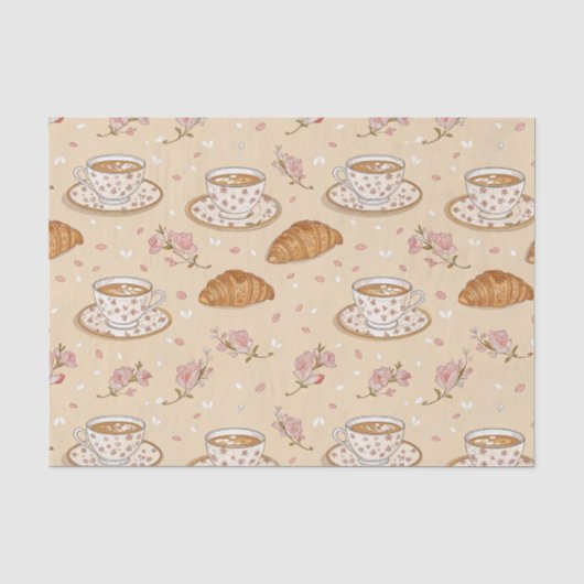Kersbloesem Coffee Cozy Patroon (2) Tissuepapier (Voorkant)