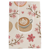 Kersbloesem Coffee Cozy Patroon (3) Medium Cadeauzakje (Achterkant)