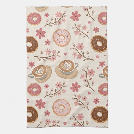 Kersbloesem Coffee Cozy Patroon (3) Theedoek (Verticaal)