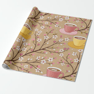 Kersbloesem Coffee Cozy Patroon (4) Cadeaupapier