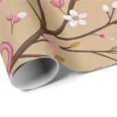 Kersbloesem Coffee Cozy Patroon (4) Cadeaupapier (Rol Hoek)