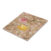 Kersbloesem Coffee Cozy Patroon (4) Tegeltje (Zijkant)