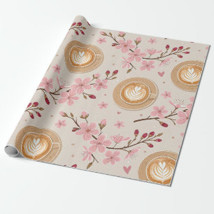 Kersbloesem Coffee Cozy Patroon (7) Cadeaupapier